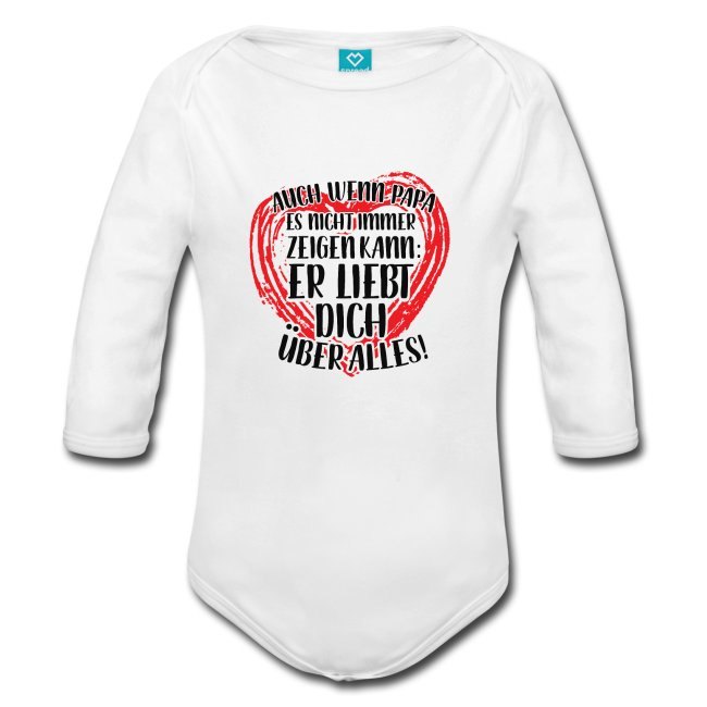 Valentinstagsgeschenk mit Spruch, Strampler