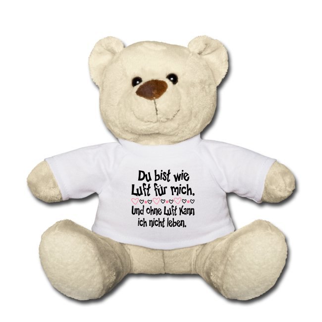 Valentinstagsgeschenk mit Spruch, Teddybär