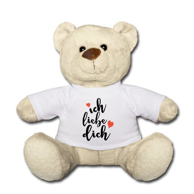 Valentinstagsgeschenk mit Spruch, Teddybär